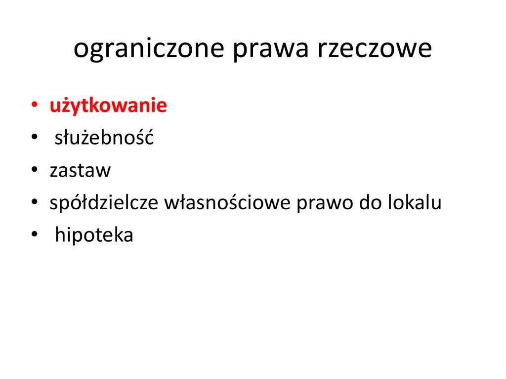 Ograniczone Prawa Rzeczowe Ppt Pobierz